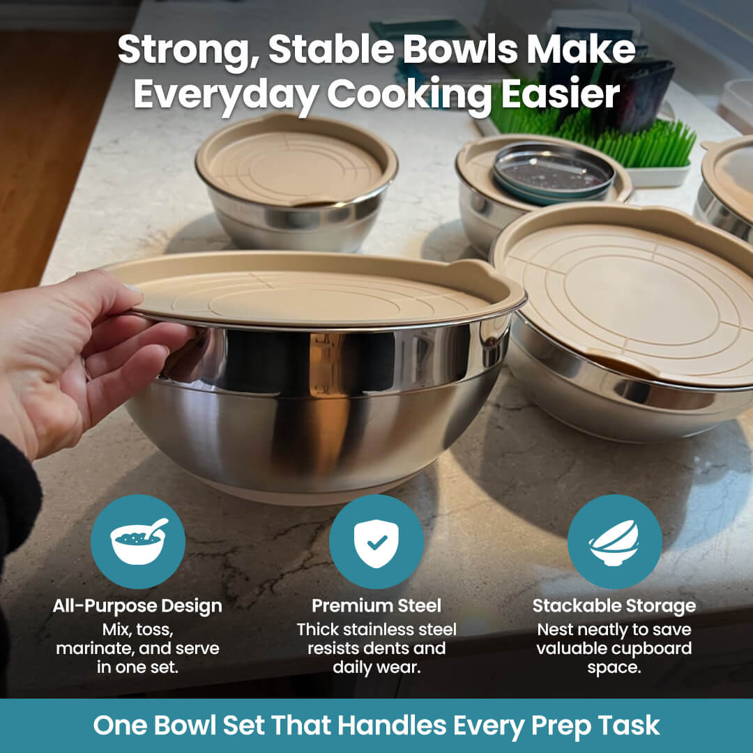 ServeFlex™ Stainless Steel Mixing Bowl Set