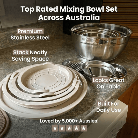 ServeFlex Stainless Steel Mixing Bowl Set