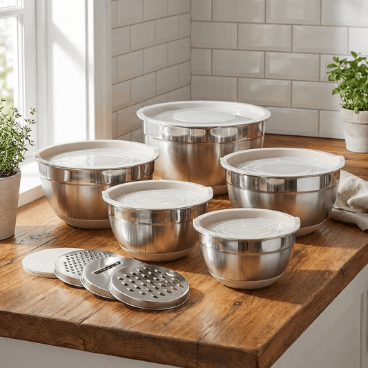 ServeFlex Stainless Steel Mixing Bowl Set